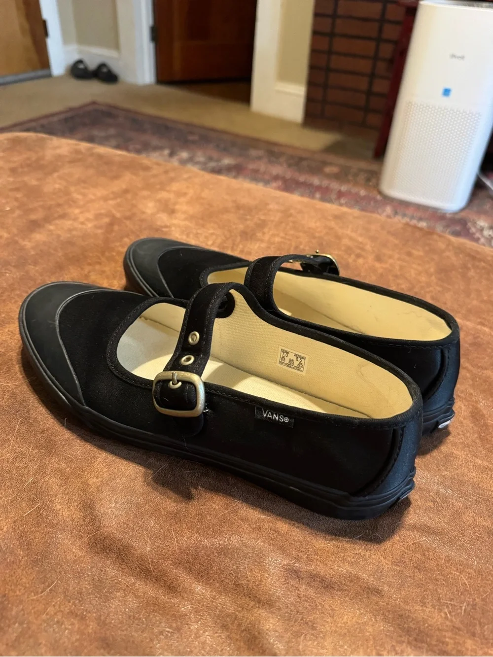 Vans Black Mary Jane Mules with Buckle Strap - Picture 5 of 7